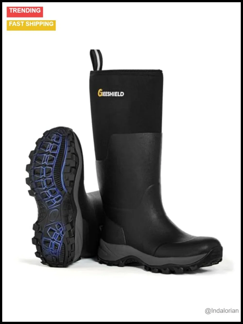 Ultra-Light Waterproof 6mm Neoprene Insulated Rain Boots with Anti-Slip Sole